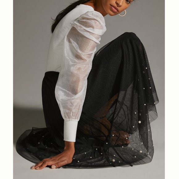 Anthropologie | Dolan Puff Sleeve Top Size Medium - Picture 9 of 9